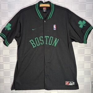 Vintage Nike Black and Green Boston team Jersey RED TAG XL
